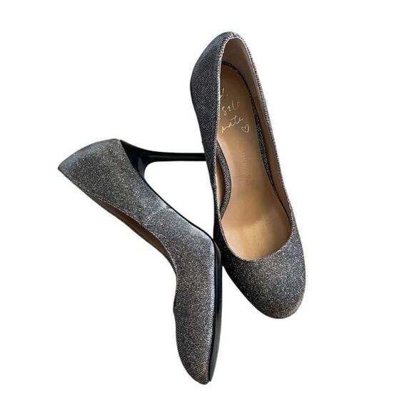 Banana Republic Hello Sole Mate Gold Metallic Heels size 6 Glitter Stiletto Pump - Picture 2 of 12